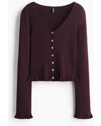 H&M - Cardigan mit Volants - Lyst