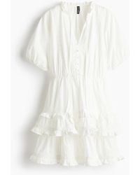 H&M - Kleid aus Baumwoll-Plumetis - Lyst