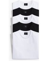 H&M - Set Van 5 T-shirts - Lyst