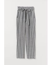 H&M Pantalon paper bag - Noir