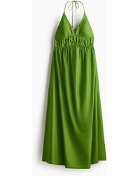 H&M - Neckholder-Kleid aus Popeline - Lyst