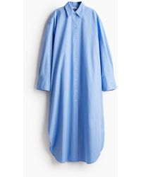 H&M - Longue robe chemise en coton - Lyst