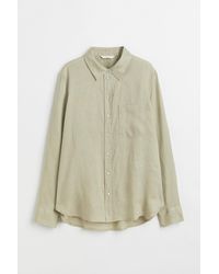 H&M - Leinenbluse - Lyst