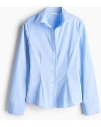 H&M - Nauwsluitende Overhemdblouse - Lyst
