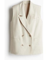 H&M - Gilet aus Leinenmix - Lyst
