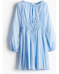 H&M - Kleid mit Kordelzugdetail - Lyst