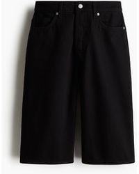 H&M - High Knee Denim Short - Lyst
