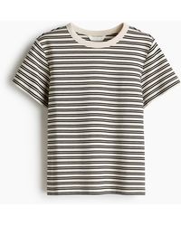 H&M - T-Shirt aus Baumwolle - Lyst