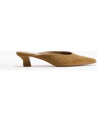 H&M - Lederne Mules mit Absatz - Lyst