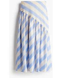 H&M - Gedrapeerde Rok Van Lyocellmix - Lyst
