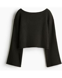 H&M - Gerippter Pullover mit U-Boot-Ausschnitt - Lyst