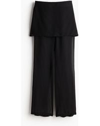 H&M - Hose mit Minirock aus Chiffon - Lyst