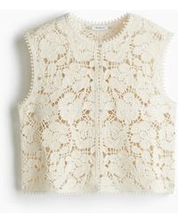 H&M - Weste im Häkellook - Lyst