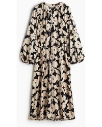 H&M - Kleid mit Ballonärmeln - Lyst