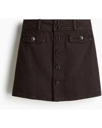H&M - Korte Denim A-linerok - Lyst