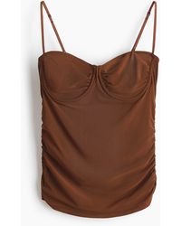 H&M - Ingerimpelde Top Van Mesh - Lyst