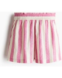 H&M - Shorts aus Leinenmix - Lyst