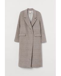 H&M Long Wool-blend Coat - Grey