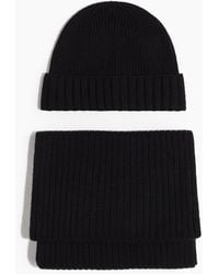 H&M - Set mit Mütze und Schal aus Merinowolle - Lyst
