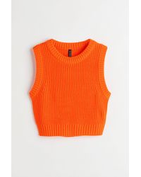 H&M Cropped Jumper Vest - Orange