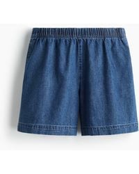 H&M - Denim Pull-on Short - Lyst