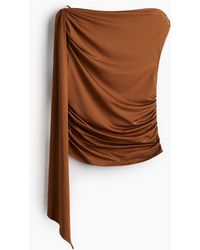H&M - Drapiertes One-Shoulder-Top - Lyst