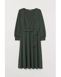 H&M + Overslagjurk - Groen