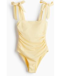 H&M - Badeanzug mit Bindeträgern und wattierten Cups - Lyst