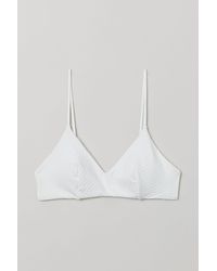 H&M Wattiertes Bikinitop - Weiß