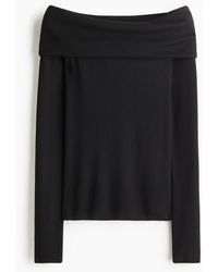 H&M - Schulterfreier Pullover - Lyst