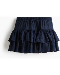 H&M - Rok Met Drawstring En Volants - Lyst