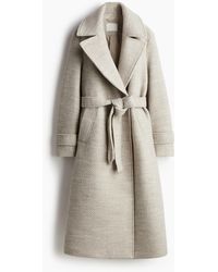 H&M - Twill Jas Met Strikceintuur - Lyst