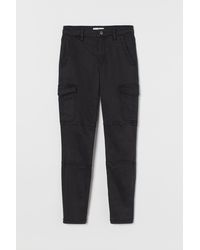 h&m slim high cargo jeans