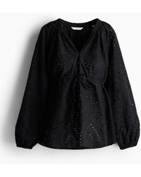 H&M - Mama Blouse Met Broderie Anglaise - Lyst