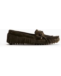 H&M - Veloursleder-Loafer mit Fransen - Lyst
