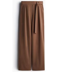 H&M - Broek Met Ceintuur - Lyst