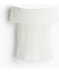 H&M - Off-Shoulder-Shirt - Lyst