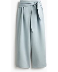 H&M - Weite Hose mit Bindedetail - Lyst