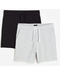 H&M - Lot de 2 shorts Regular Fit en molleton - Lyst