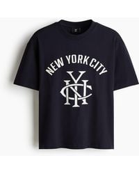 H&M - Bedrucktes T-Shirt in Loose Fit - Lyst