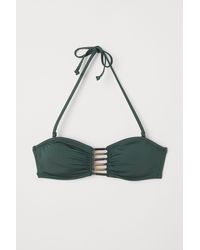 H&M Bandeau-Bikinitop - Grün