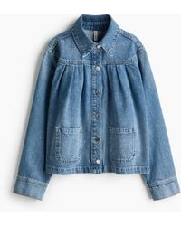 H&M - Oversized Jeansjacke mit Falten - Lyst