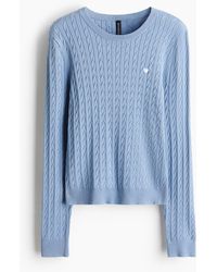 H&M - Pullover mit Zopfmuster - Lyst