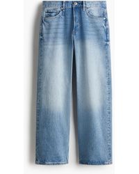 H&M - Loose Straight Jeans - Lyst