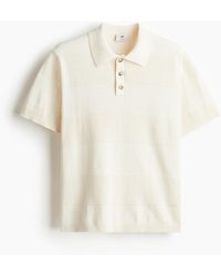 H&M - Geripptes Poloshirt in Regular Fit - Lyst
