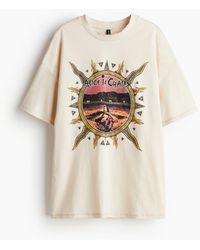 H&M - T-shirt oversize imprimé - Lyst
