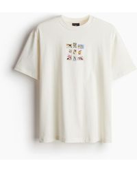 H&M - Bedrucktes T-Shirt in Loose Fit - Lyst