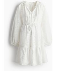 H&M - Mama Jurk Met Broderie Anglaise - Lyst