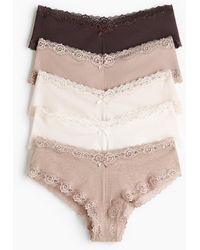 H&M - Set Van 5 Slips Van Katoen En Kant - Lyst