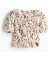 H&M - Gesmokte Bluse - Lyst